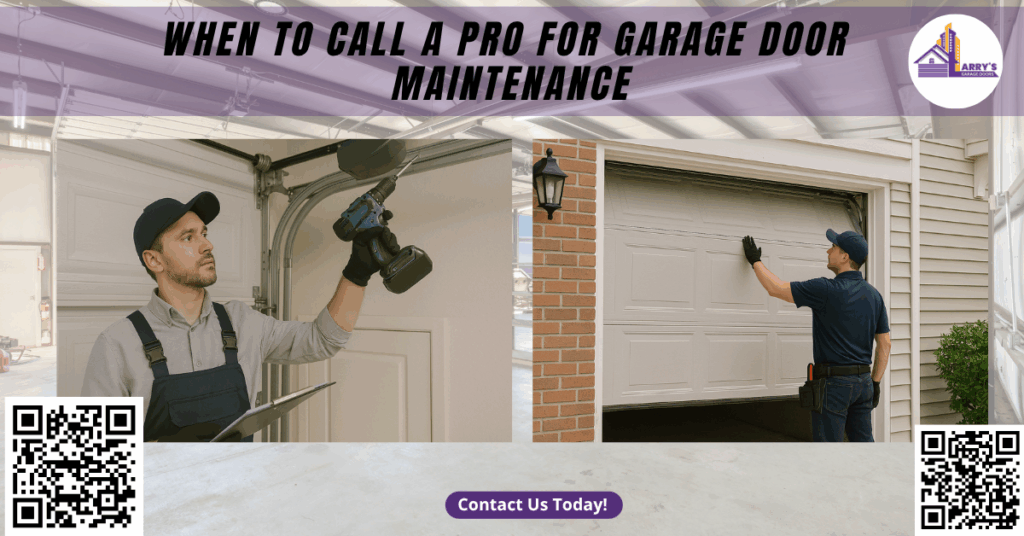 When To Call A Pro For Garage Door Maintenance 4 When to Call a Pro for Garage Door Maintenance - Larry's Garage Doors