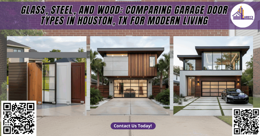 Glass, Steel, and Wood: Comparing Garage Door Types in Houston, TX for Modern Living - Larry's Garage Doors