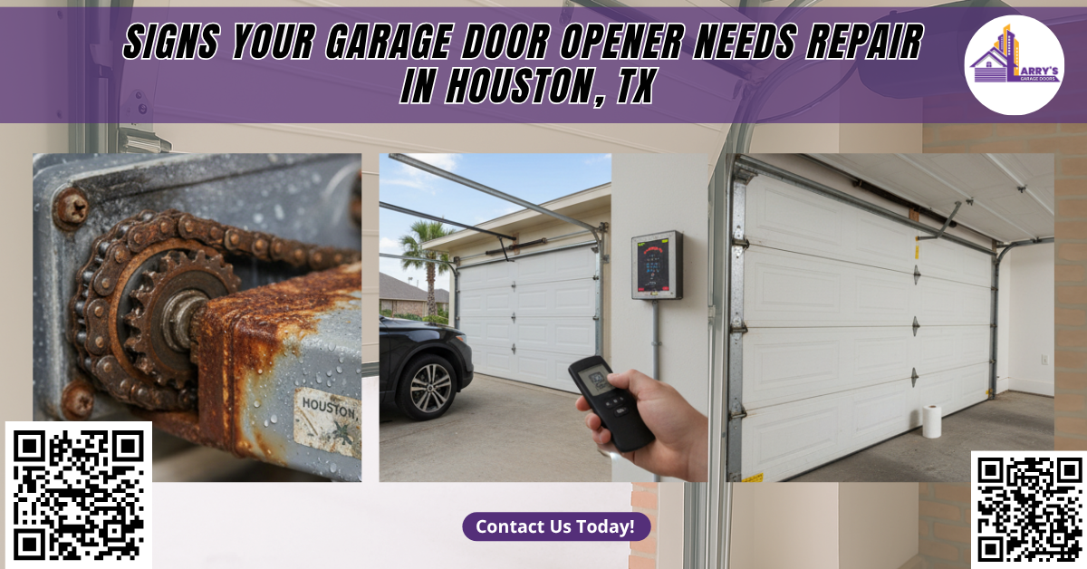 Signs Your Garage Door Opener Needs Repair in Houston, TX